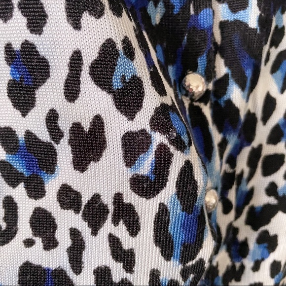 White House Black Market Button Up Leopard Blouse - Picture 7 of 13